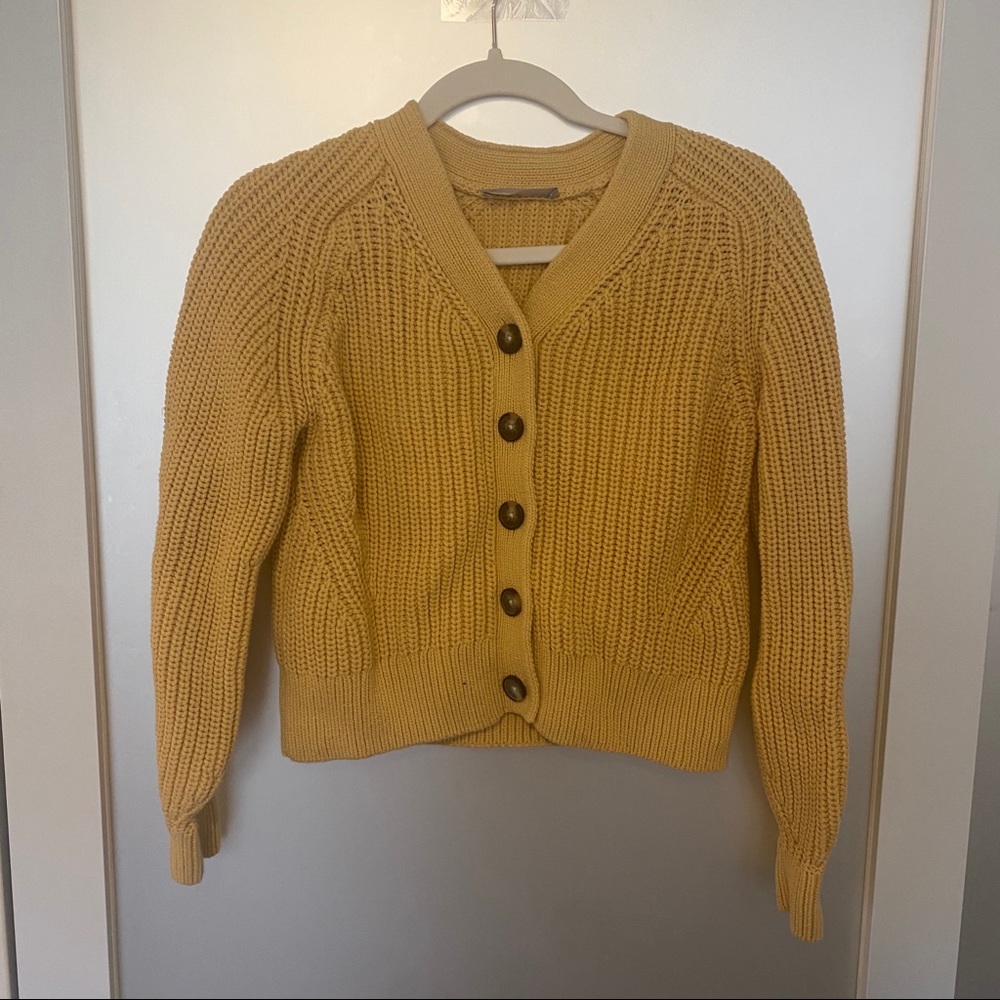 Everlane Yellow Cardigan Size Small NWOT